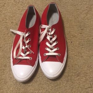 Converse Red Sneakers (size 8) Womens.